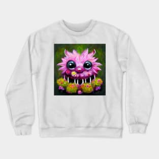 Cute plant monster painting Crewneck Sweatshirt